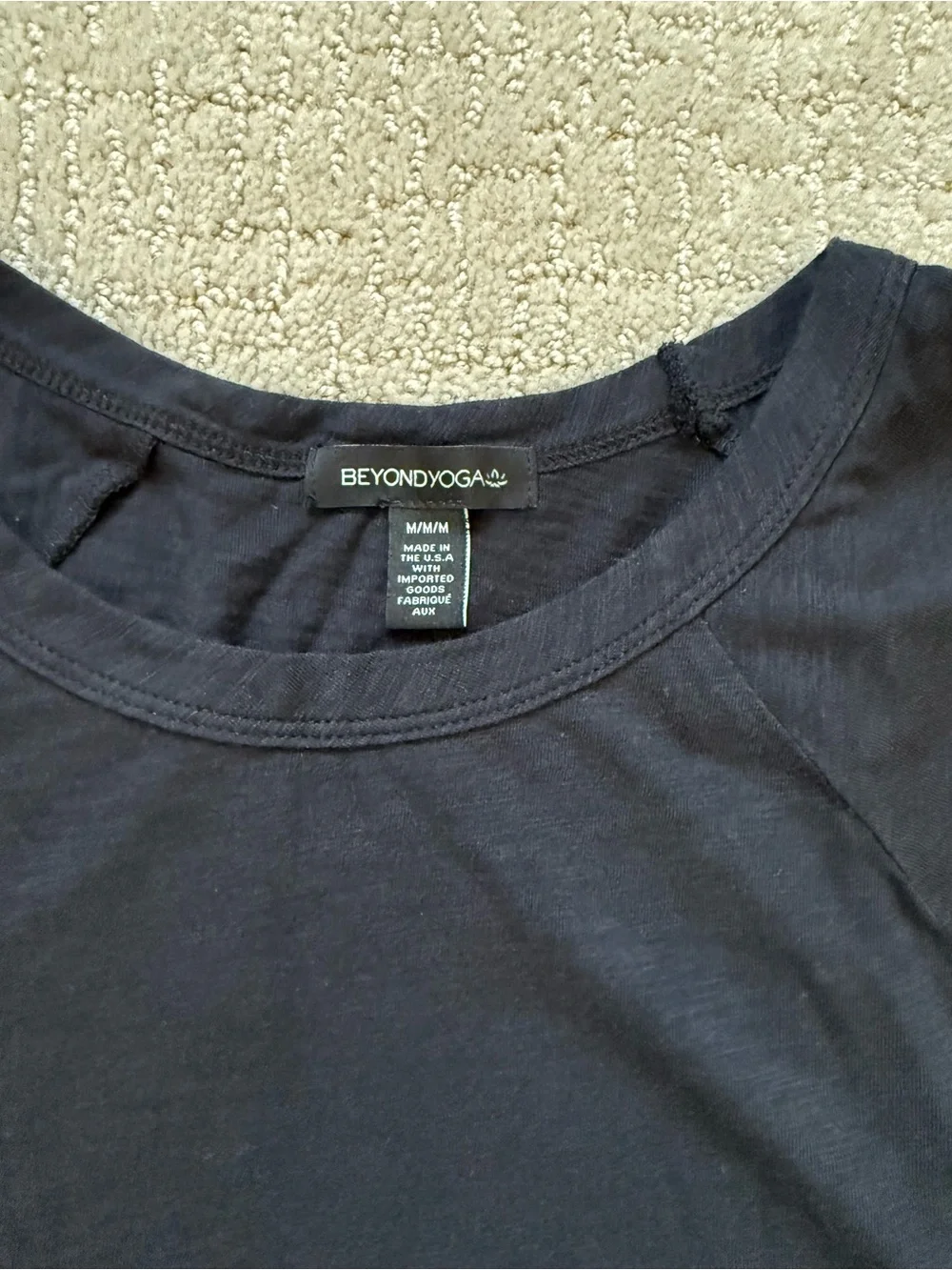 Beyond Yoga Black Crop Tee